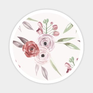 Vintage Floral Pattern Watercolor Magnet